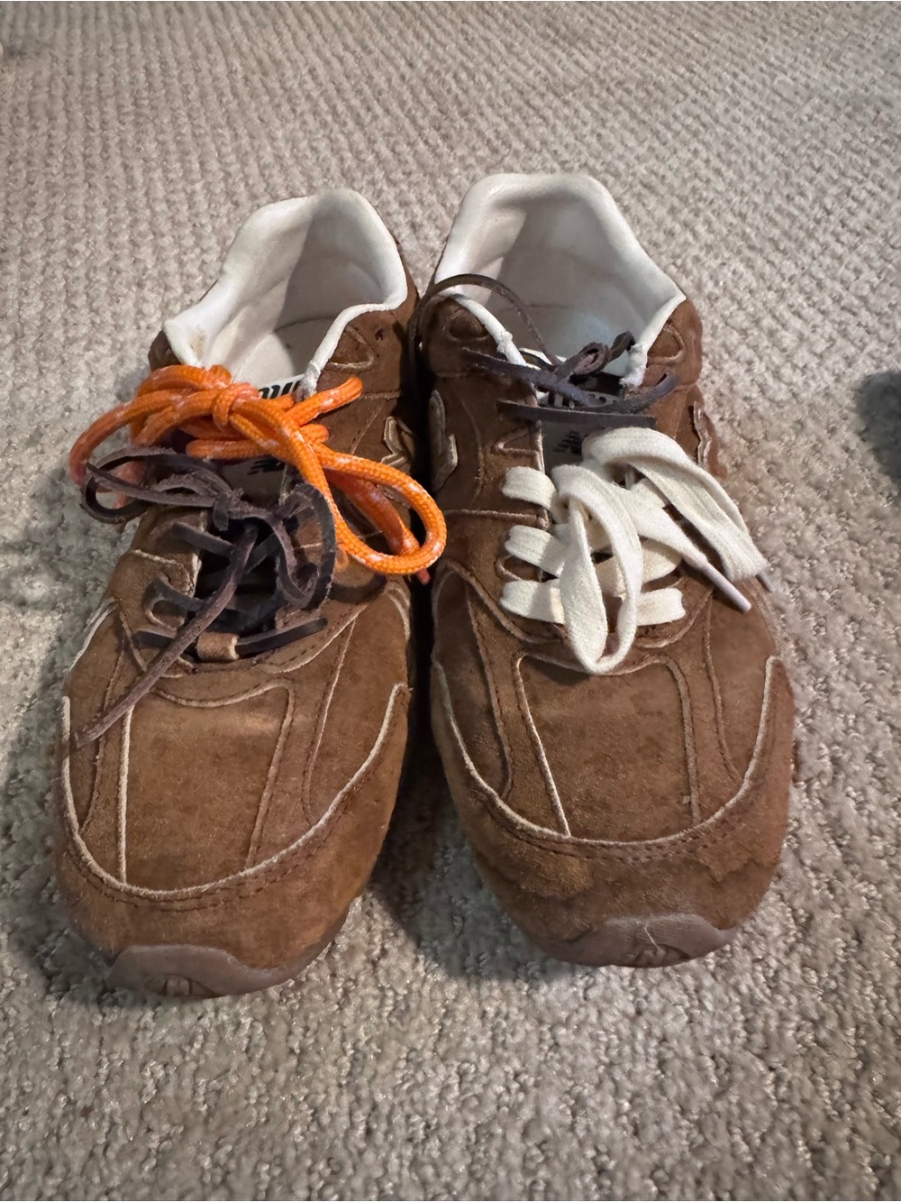 Women’s Miu Miu inspired Brown Suede Athletic Sneakers - Versatile Casual Shoes